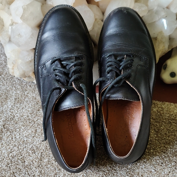 Rockport Men's Leather lace up Dress Shoe Size 7.5 - Picture 1 of 7